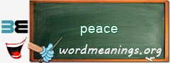 WordMeaning blackboard for peace
